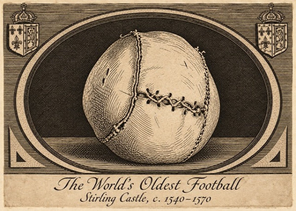 A representation of the world's oldest football. 