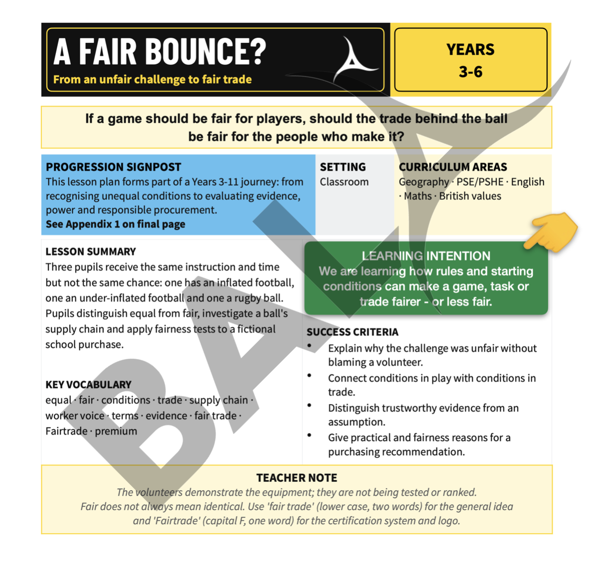 A Fair Bounce? – Lesson Plan